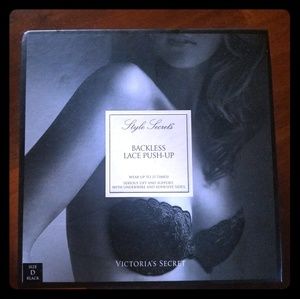 NWOT VICTORIA'S SECRET backless lace push-up bra D
